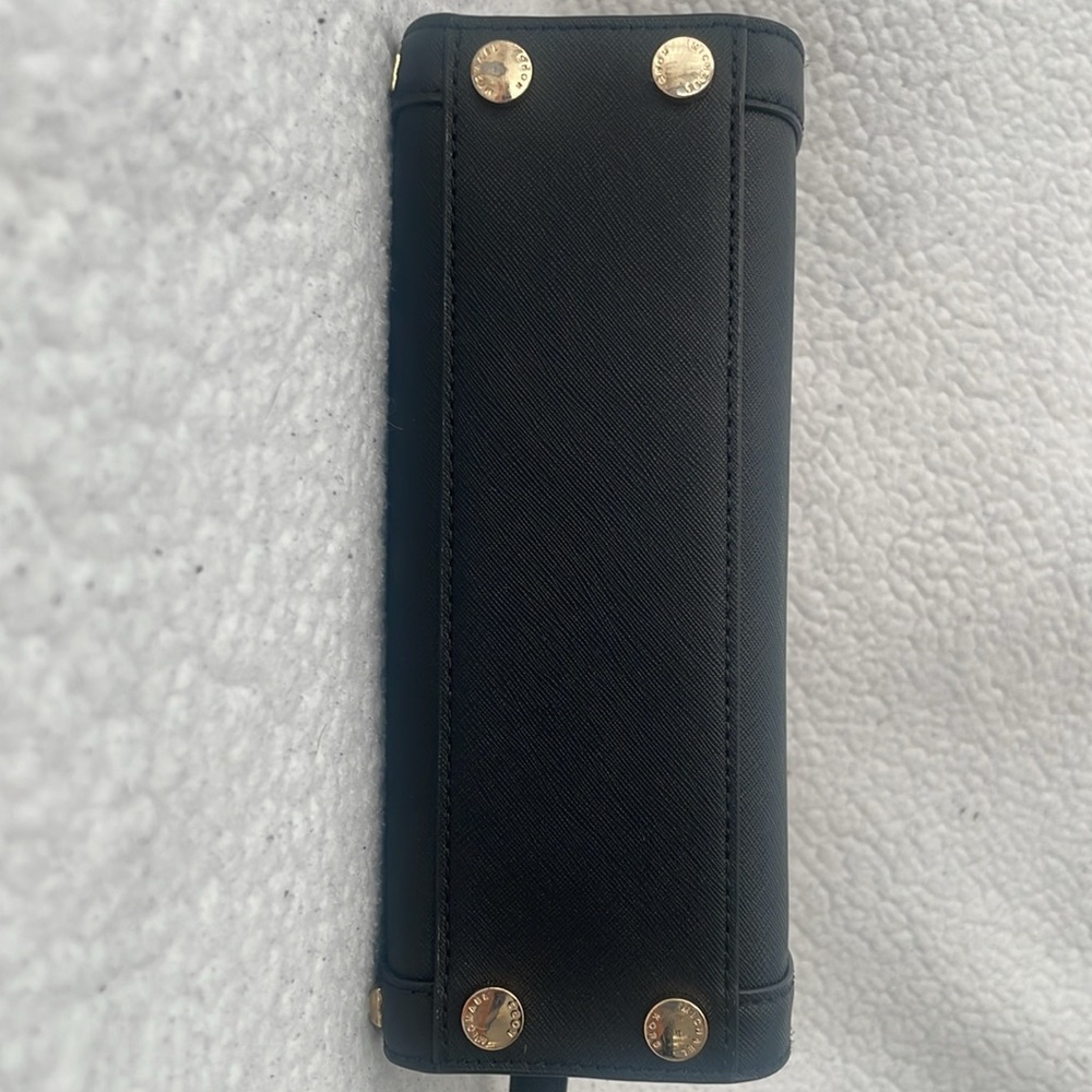 Michael Kors Black And Gold Small Top Handle Purse - Picture 4 of 8